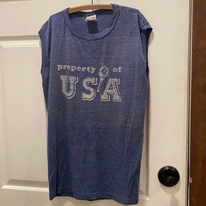VTG paper thin BOG sleeveless USA tee
